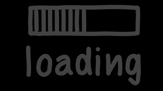 Animated video battery loading counter bar game process progress computer battery, banner overlay transparent