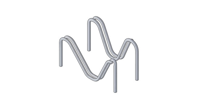 Detailed Metal Wire Spring Isolated Rendering.