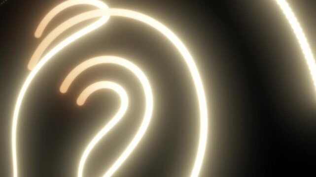 Warm abstract background with golden glowing light curves