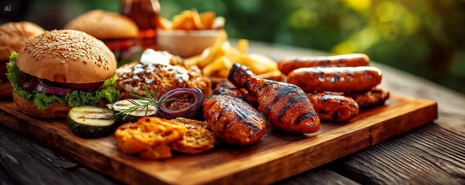 Food with fried chicken and fries