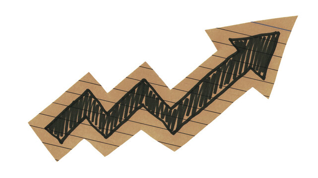 scrapbook scrapbooking collage doodle - hand drawn doodle jagged arrow icon, sketch and scribble arrow, cut out elements on cardboard craftpaper, isolated on transparent or white background png