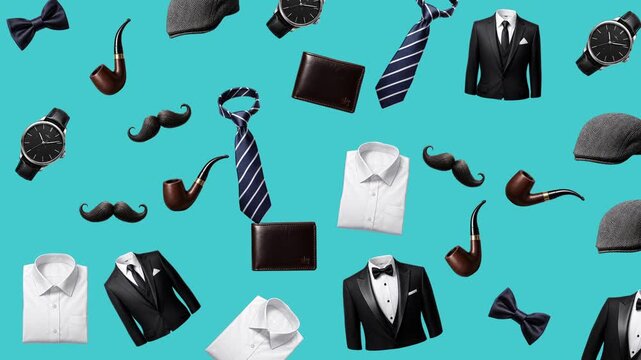 Fathers day gifts include bowties watches caps tobacco pipes neckties leather wallets shirts.
