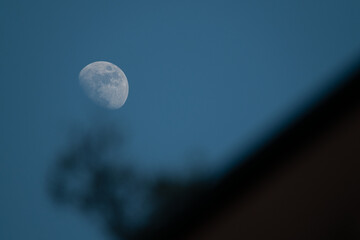Lonely moon in the sky during the evening © Marco Bonomo