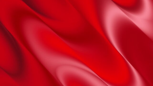 Bold red fluid wave background with dynamic abstract liquid gradient Luxury metallic crimson silk texture Intense flowing wavy curves backdrop