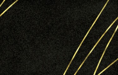 Fototapeta premium Diagonal gold lines on black background modern abstract wallpape
