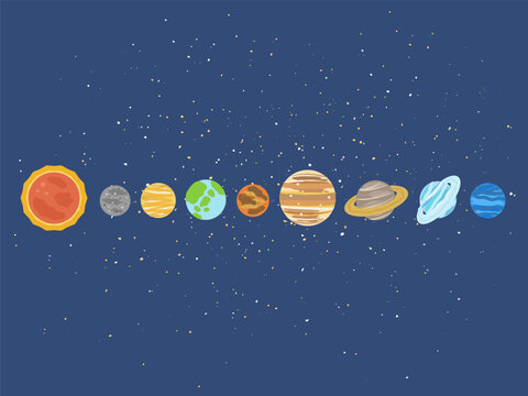 太陽系惑星　イラスト