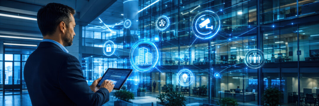 Smart building management system with PropTech IoT security technology