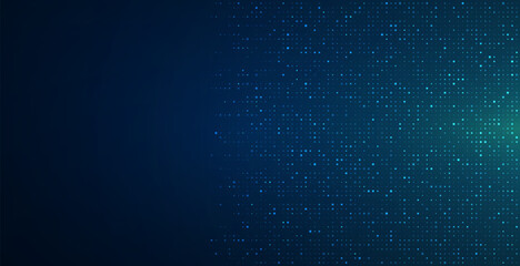 Digital technology background. Digital data square blue pattern pixel background