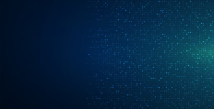 Digital technology background. Digital data square blue pattern pixel background