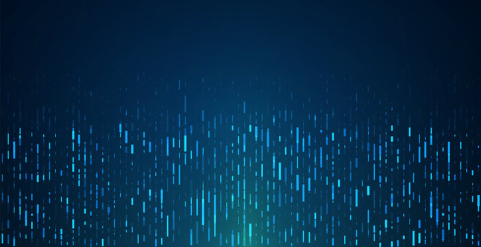 Digital technology background. Digital data square blue pattern pixel background. Big data visualization