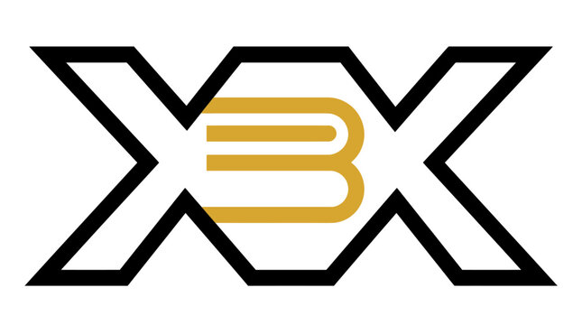 Modern logo design featuring bold black outlines and gold element