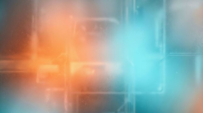Vibrant abstract light beams blending with futuristic digital grid background