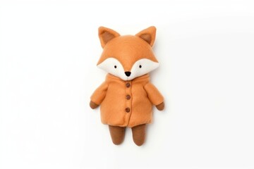 Naklejka premium Full body of fox plush cute toy.