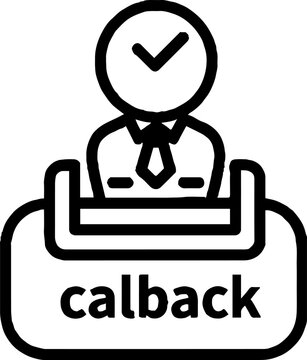 Customer service representative icon for scheduled callback service