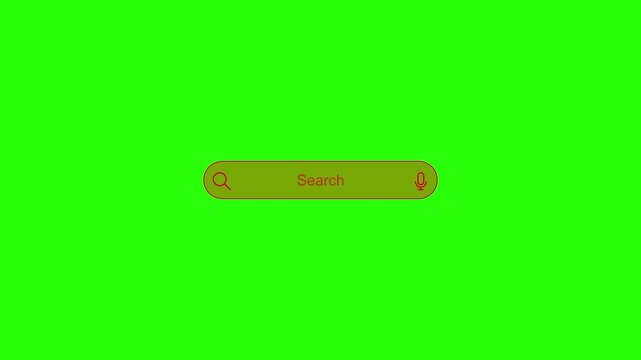 Empty search bar on a vibrant green screen ready for dynamic text input and user interaction
