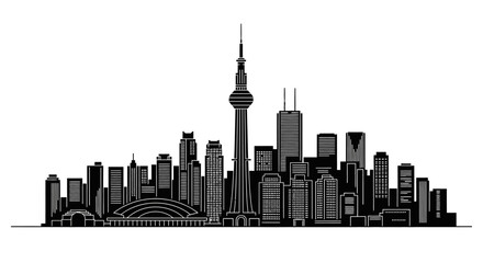 Obraz premium Tokyo Skytree city skyline silhouette, modern urban architecture icon