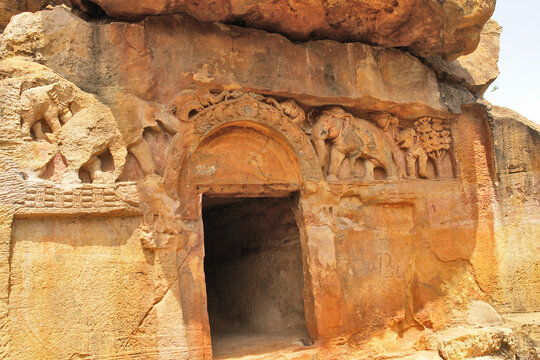Udayagiri and Khandagiri caves  partly artificial caves of archaeological, historical and religious importance south of the city of Bhubaneswar in Odisha, India.