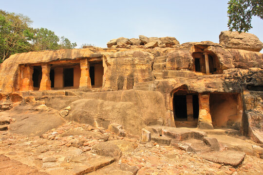 Udayagiri and Khandagiri caves  partly artificial caves of archaeological, historical and religious importance south of the city of Bhubaneswar in Odisha, India.