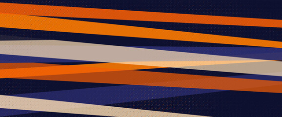 Obraz premium Vibrant orange blue lines background for sports events and promotional materials. Striped background with dynamic effect of motion and speed. Vector illustration