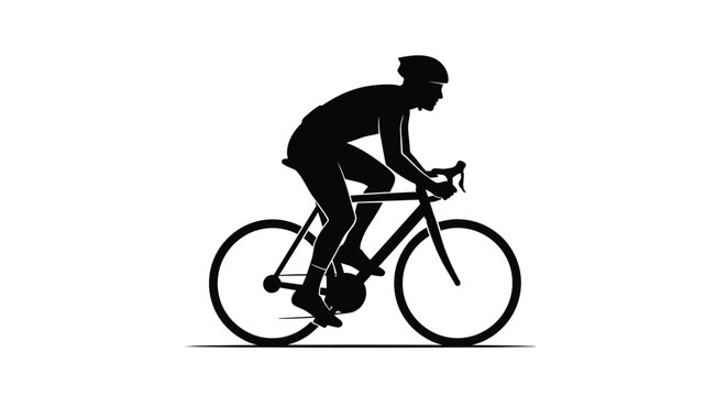 cyclist silhouette vector