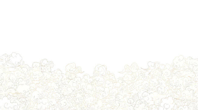 Traditional oriental cloud pattern border design element