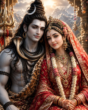 Traditional Mahashivratri Pradosh Vrat Masik Shivratri Nishita Kaal Sital Sasthi puja of Bhagwan Shiv Shankar Bhujang Mahadev Bholenath Mahakal Parvati ShivShakti