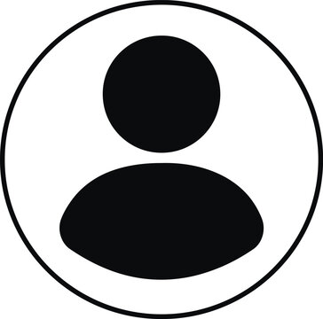 Two black circles overlapping like a pair of eyes or glasses shape Vector
