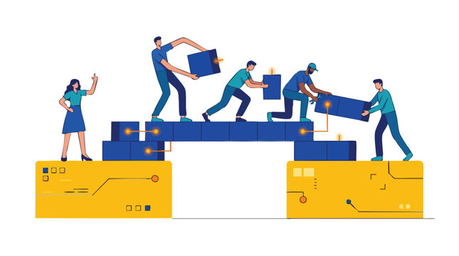 Agile multidisciplinary team architecting a robust digital infrastructure to bridge technical gaps and drive organizational growth