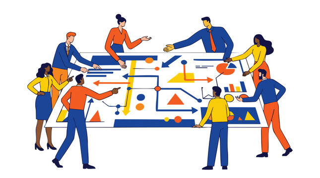 Empowered Cross-Functional Team Synchronizing Strategy and Innovation Through Data-Driven Insights and Collaborative Vision