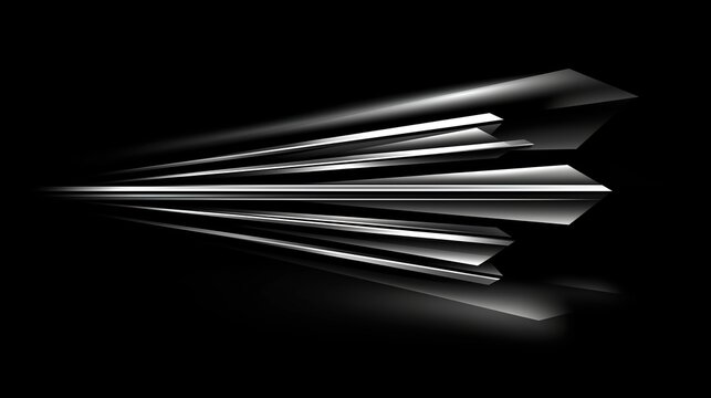 converging. Sleek metallic arrows decreasing in size, converging to a point. product launch decks, UI/UX mockups, designed for data visualization dashboards and holographic UIs, used by researchers.