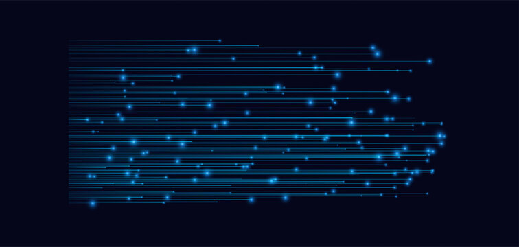 Blue glowing horizontal light lines on dark background