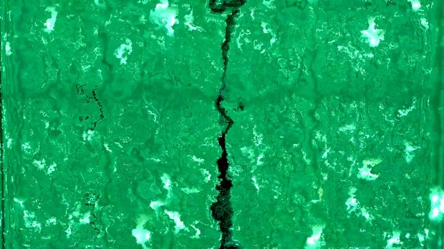 Flashing dissolving 3D trippy animated background with dark psychedelic tunnel visual effects illusion and dynamic patterned motion graphics design abstract flickering lighting in green colours