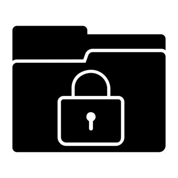 Protected folder icon vector. Password protected folder Illustration sign. Folder symbol or logo.