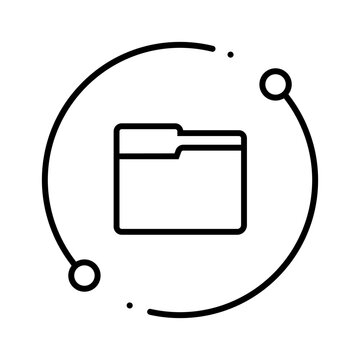 Folder Access icon vector. Network Folder Illustration sign. Folder symbol. Remote Access logo.