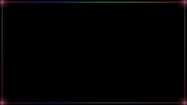 Holographic rainbow iridescent frame alpha overlay