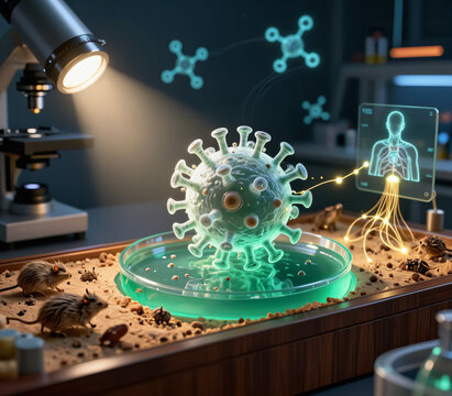 Hantavirus Cycle: Cross-Section Scientific Diorama