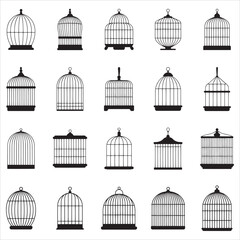 Fototapeta premium Cage Silhouette Clip Art