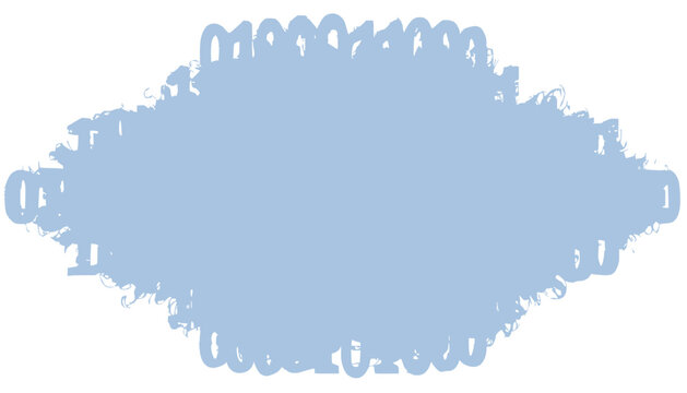 Abstract Digital Data Cloud with Binary Code
