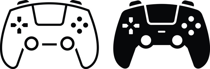 Video game controller, joystick, console icon vector art illustration © Mi RAZU