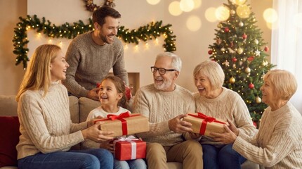 Obraz premium the holiday celebration includes cheerful get-togethers with lively decor and joyful times