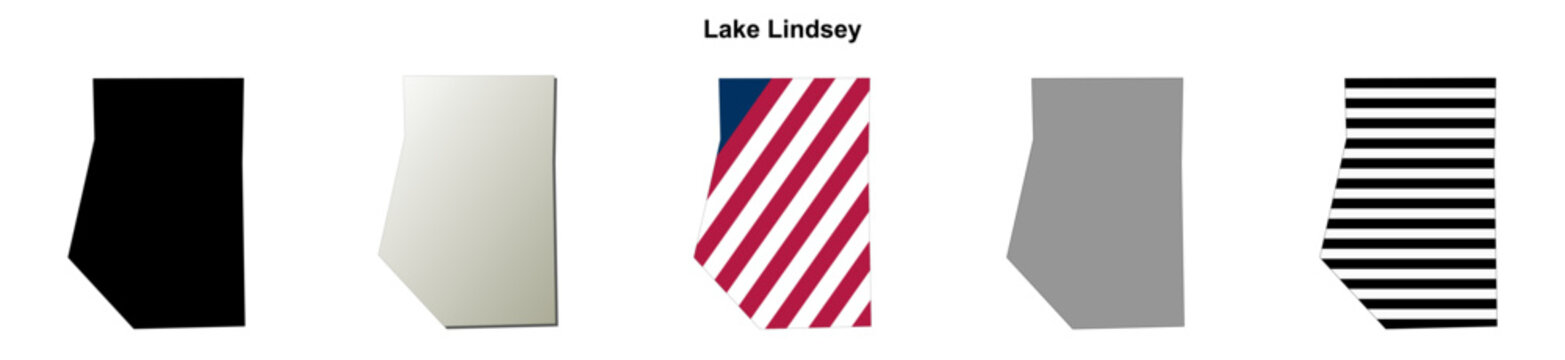 Lake Lindsey (Florida) blank outline map set