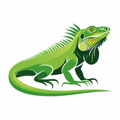 Fototapeta premium Green Iguana Illustration