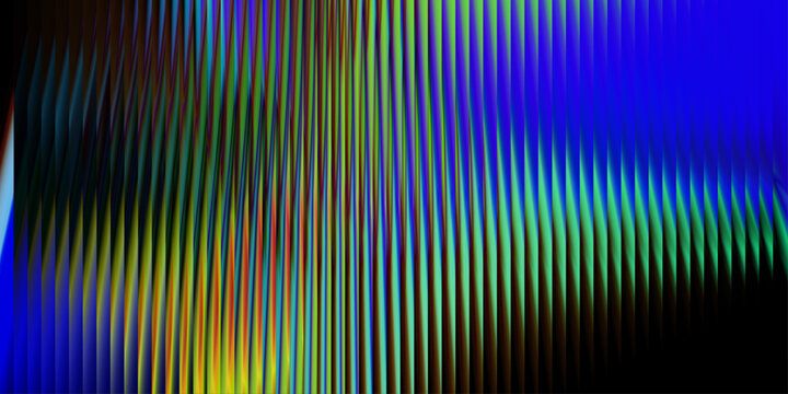 Vibrant multicolored striped pattern with gradient effect on black background