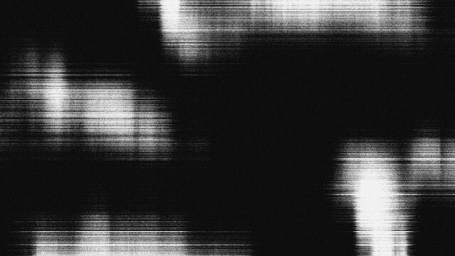 Black and white monochrome texture with the effect of intense fine horizontal lines, resembling TV signal interference, glitch, static, the impression of movement or video distortion.	