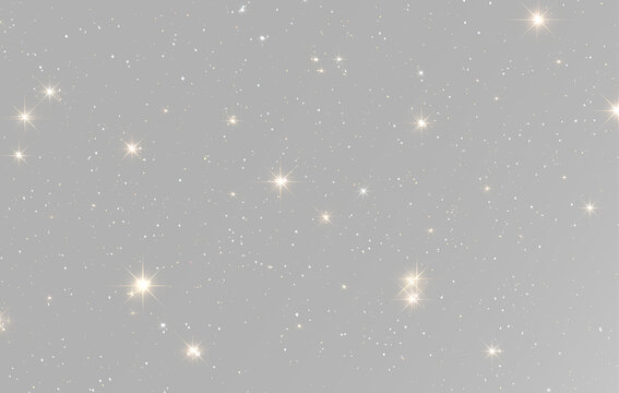 Sparkling stars in night sky for space travel concepts png