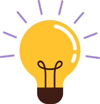 Light bulb cartoon vector illustration and icon. STEM education, back to school and science camp activities series.