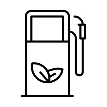 Eco fuel icon vector. Biofuel Illustration sign. Ecological gas station symbol. refill logo.