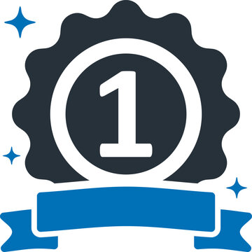 first runner up icon concept in blue color