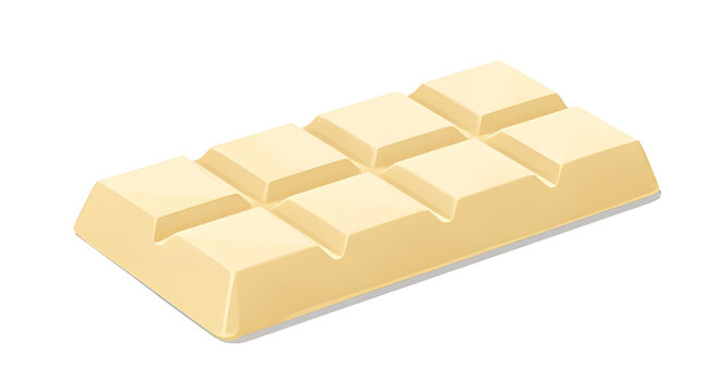 confectionery, whitechocolate, chocolatebar, chocolate, bar, sweet, dessert, candy, cocoa, creamy, snack, treat, food, isolated, vector, illustration, whitebackground