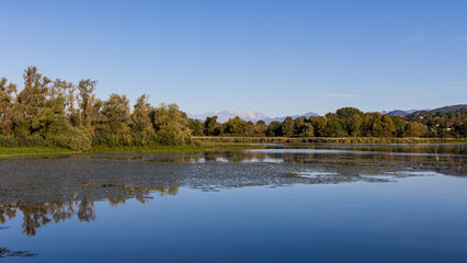 Obraz premium Pontile di Capolago, lago di Varese